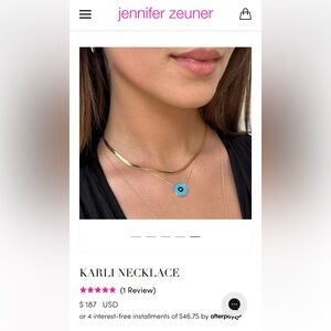 Jennifer Zeuner 14k plated necklace